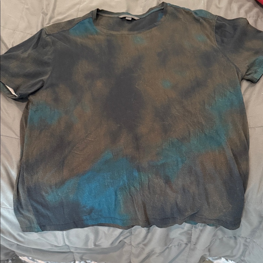 John Varvatos Black and Blue Short Sleeve Tee